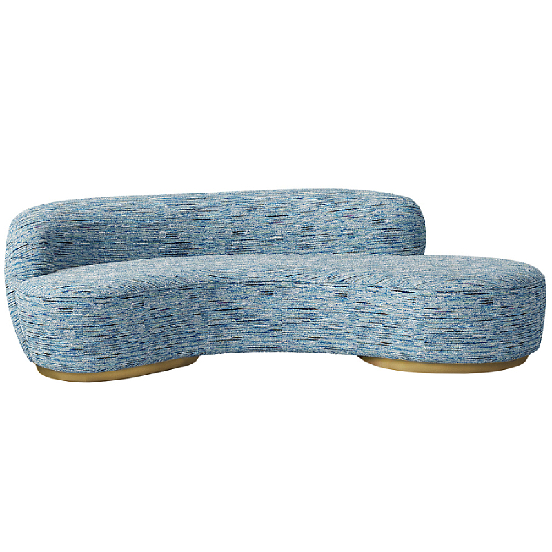 Диван Gold River Голубой Белый Латунь в Уфе | Loft Concept 