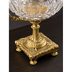 Чаша из рельефного стекла прозрачного цвета на бронзовой подставке Eden Garden варинант исполнения - 6 | Loft Concept в Уфе