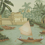 Обои ручная роспись River Scenes of Bengal Verdoyant варинант исполнения - 3 | Loft Concept в Уфе