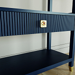 Стеллаж Elsa Dreams Blue со стеклянными полками и ящиком варинант исполнения - 2 | Loft Concept в Уфе