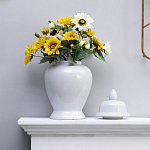 Ваза белая с крышкой однотонная Chinoiserie Ceramics варинант исполнения - 6 | Loft Concept в Уфе