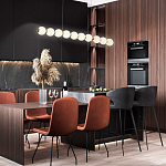 Подвесной линейный светодиодный светильник Crystal Globule Linear Hanging Lamp варинант исполнения - 3 | Loft Concept в Уфе