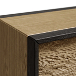 Тумба 2 ящика с подсветкой на рельефном фасаде Warm Industrial варинант исполнения - 5 | Loft Concept в Уфе