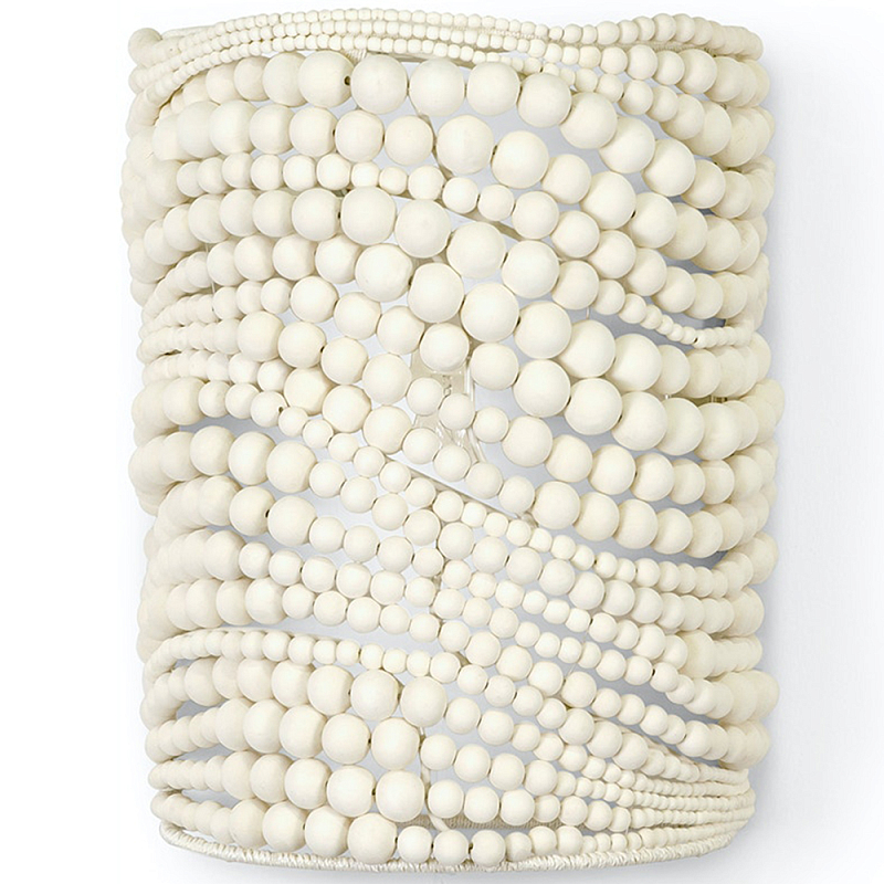 Бра Cream Color Beads Wavy Wall Lamp Кремовый в Уфе | Loft Concept 