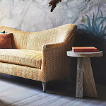 Дизайнерский журнальный стол с круглой каменной столешницей Utezu варинант исполнения - 3 | Loft Concept в Уфе