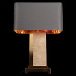 Настольная лампа с основанием из натурального камня c серым прямоугольным абажуром Lapis Tiburtinus варинант исполнения - 4 | Loft Concept в Уфе