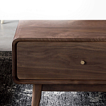 Кофейный стол из дерева с ящиком и нишей для хранения Coffee Walnut Table варинант исполнения - 5 | Loft Concept в Уфе