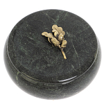 Шкатулка круглая из натурального камня змеевик Stone Casket варинант исполнения - 3 | Loft Concept в Уфе