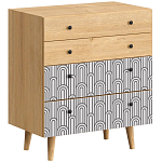Комод с принтом на ящиках Elise Chest of Drawers варинант исполнения - 11 | Loft Concept в Уфе