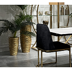 Стул обеденный велюровый черный с золотым каркасом Nobility варинант исполнения - 6 | Loft Concept в Уфе