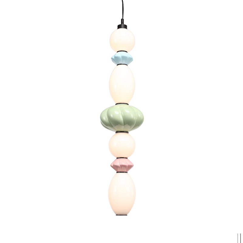Подвесной светильник фигурный с керамическими элементами 32W LED Fragrant Light Зеленый Голубой Розовый в Уфе | Loft Concept 