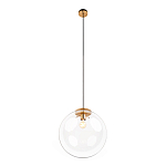 Подвесной светильник со стеклянным прозрачным плафоном в форме шара и золотыми металлическим акцентами 30 ClassiCon варинант исполнения - 2 | Loft Concept в Уфе