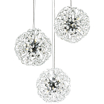 Подвесной светильник с 3-мя плафонами Crystal Dandelions Chrome Hanging Lamp варинант исполнения - 1 | Loft Concept в Уфе