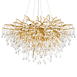 Люстра подвесная с прозрачными стеклянными подвесками в форме капель Диаметр 100 см Droplet Chandelier варинант исполнения - 7 | Loft Concept в Уфе