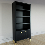 Книжный Стеллаж Elsa Dreams Black с задней стенкой варинант исполнения - 1 | Loft Concept в Уфе