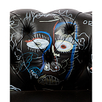 Кресло "Баския и Уорхол" Basquiat Warhol graffiti chair натуральная кожа варинант исполнения - 7 | Loft Concept в Уфе