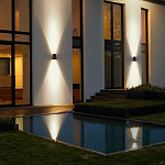 Уличный настенный светильник светодиодный конусообразной формы черного цвета из металла Urban Minimalist варинант исполнения - 6 | Loft Concept в Уфе