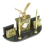 Настольный письменный набор из змеевика и бронзы с декором в виде орла Successful Leader варинант исполнения - 2 | Loft Concept в Уфе