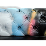 Диван в Лофт Честерфильд граффити из винтажной кожи GRAFFITI PARA Chesterfield варинант исполнения - 5 | Loft Concept в Уфе