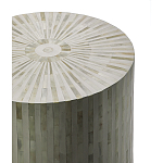 Круглый приставной столик с инкрустацией RADIAL BONE INLAY SIDE TABLE варинант исполнения - 1 | Loft Concept в Уфе
