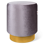 Пуф фиолетовый велюр на золотом металлическом основании Golden Belt варинант исполнения - 1 | Loft Concept в Уфе