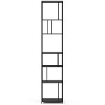 Высокий стеллаж из металла Menzie High Metal Rack Black варинант исполнения - 2 | Loft Concept в Уфе