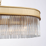 Люстра подвесная овальная со стеклянными трубками Длина 100 см Nembus варинант исполнения - 3 | Loft Concept в Уфе