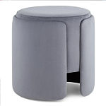 Пуф Alice Poof Grey Серый велюр варинант исполнения - 1 | Loft Concept в Уфе