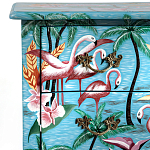 Комод с росписью Розовый фламинго L.XV CHEST OF DRAWERS Flowers with Flamingo варинант исполнения - 3 | Loft Concept в Уфе