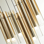 Люстра каскадная с 7-ю цилиндрическими плафонами из стекла Luminous Cylinders варинант исполнения - 5 | Loft Concept в Уфе