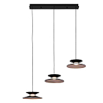 Люстра подвесная с тремя матовыми черными плафонами Obsidian Touch варинант исполнения - 1 | Loft Concept в Уфе