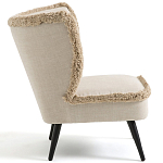 Кресло с декором бахрома Linen Fringe Chair Beige варинант исполнения - 3 | Loft Concept в Уфе