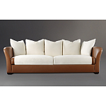 Элитарный современный диван Birmingham с кожаной спинкой варинант исполнения - 1 | Loft Concept в Уфе