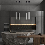 Подвсеной светильник светодиодный металлический цилиндрической формы черно-белый Trumpet tube варинант исполнения - 5 | Loft Concept в Уфе