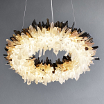 Люстра кргулая светодиодная из дымчатых и прозрачных необработанных кристаллов Raw Crystal варинант исполнения - 2 | Loft Concept в Уфе