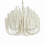 Люстра белая с несколькими ярусами деревянных палочек Bright Wooden Chandelier варинант исполнения - 1 | Loft Concept в Уфе