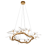 Люстра подвесная с прозрачными стеклянными птичками на ветвях Диаметр 100 см Serip Voa варинант исполнения - 4 | Loft Concept в Уфе