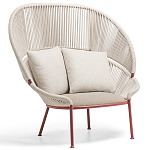 Дизайнерское уличное кресло с веревочной спинкой PETALO Armchair варинант исполнения - 1 | Loft Concept в Уфе