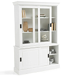 Витрина с раздвижными дверцами Wells Glass Showcase White варинант исполнения - 4 | Loft Concept в Уфе