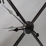 Часы настенные зеркальные с чёрным металлическим циферблатом Mirror Tower Clock варинант исполнения - 3 | Loft Concept в Уфе