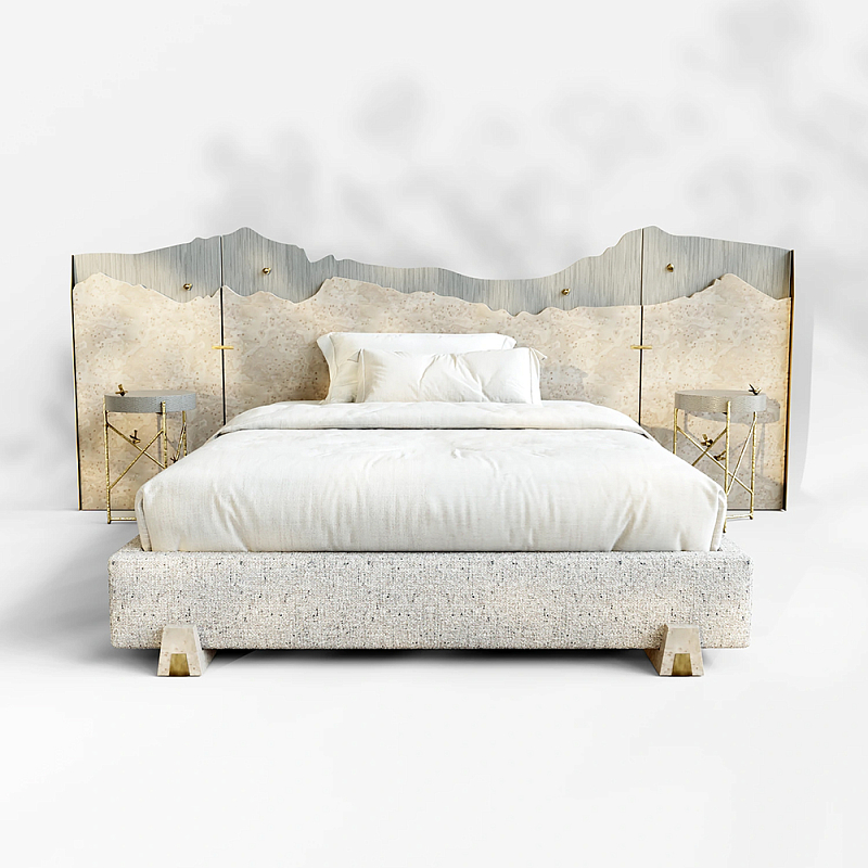 Кровать Okinawa Бежевый Лазурь в Уфе | Loft Concept 