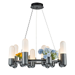 Люстра круглая серая с 8-ю светодиодными лампами Generosity варинант исполнения - 1 | Loft Concept в Уфе