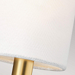 Бра с прямоугольным основанием цвета латунь и 2-мя белыми цилиндрическими льняными абажурами Feiss варинант исполнения - 3 | Loft Concept в Уфе