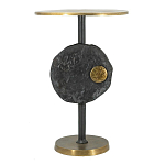 Столик приставной с абстрактным основанием и акцентом в виде золотистого диска Heavenly Space варинант исполнения - 1 | Loft Concept в Уфе