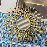 Зеркало-солнце в раме из металла с золотыми с лучами Rays of Peace варинант исполнения - 3 | Loft Concept в Уфе