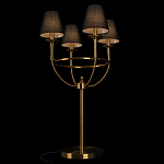 Настольная лампа на металлическом основании бронзового цвета с 4-мя черными конусовидными абажурами Dignity варинант исполнения - 4 | Loft Concept в Уфе