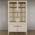 Витрина Primo со стеклянными фасадами и буфетом шпон Светлый дуб варинант исполнения - 2 | Loft Concept в Уфе