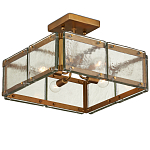 Потолочный светильник квадратный из толстого литого стекла Cast Glass варинант исполнения - 4 | Loft Concept в Уфе