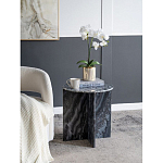 Столик кофейный с столешницей из черного мрамора Compact Black Marble Table варинант исполнения - 7 | Loft Concept в Уфе
