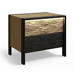 Тумба 2 ящика с подсветкой на рельефном фасаде Warm Industrial варинант исполнения - 3 | Loft Concept в Уфе